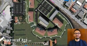 Sullo sfondo l'area interessata dalle varianti non ancora votate in 4°commissione consiliare e il consigliere di minoranza Giacomo Manni