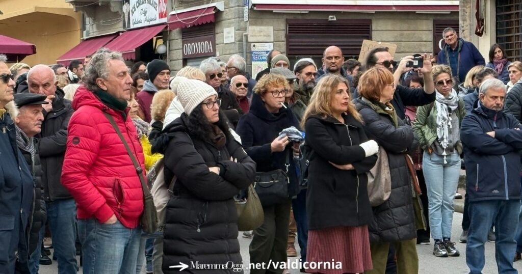 Un momento della mobilitazione
