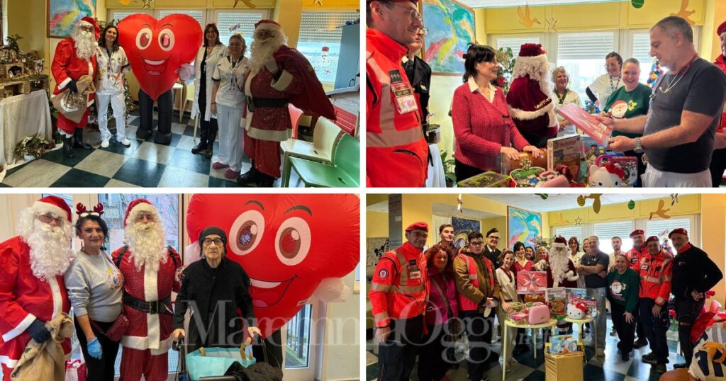 Alcuni momenti delle visite in ospedale di Avis, Admo e Cisom
