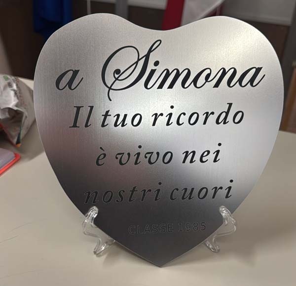 Il cuore in ricordo di Simona Chechi