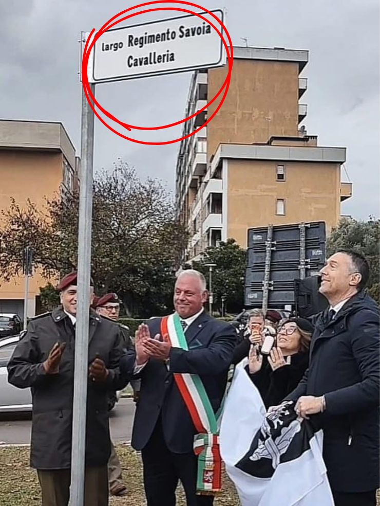 Il cartello con l'errore nella scritta