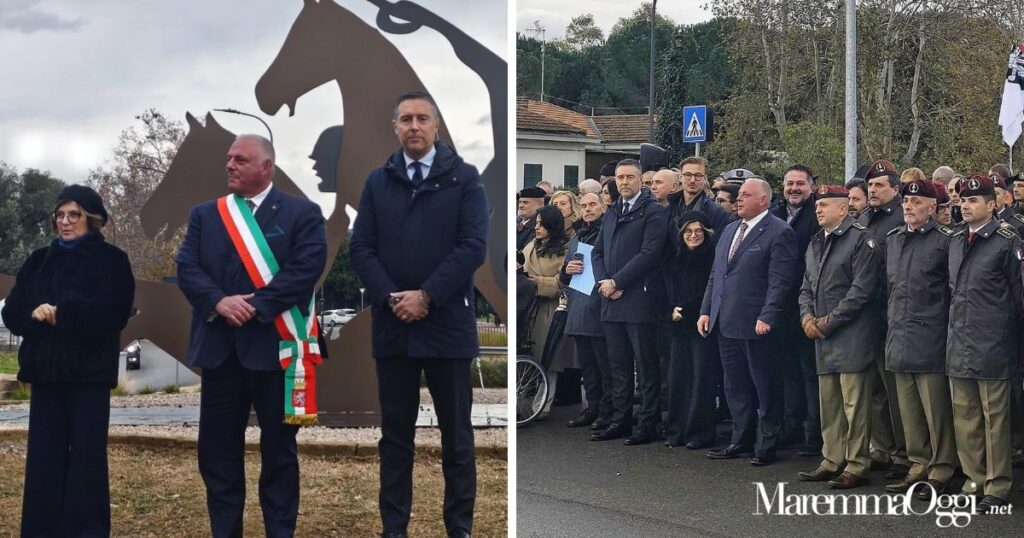 L'inaugurazione del monumento dedicato alla carica di Isbuscenskij e della rotatoria denominato "Reggimento Savoia"