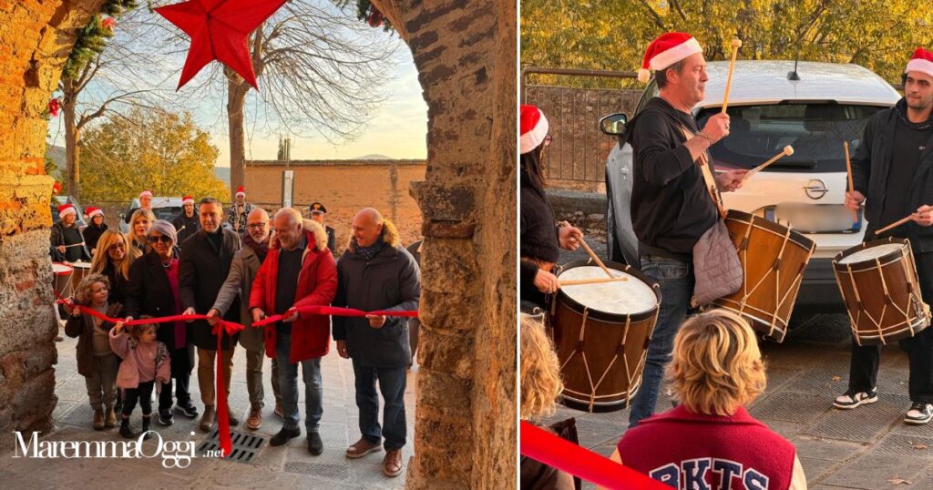 Un momento del taglio del nastro