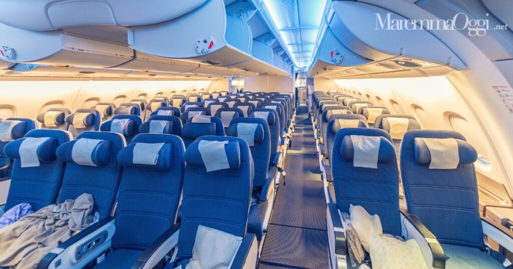 L'interno di un aereo