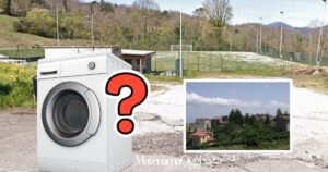 Il campo sportivo di Torniella e una veduta di Piloni. La curiosa storia della lavatrice sparita