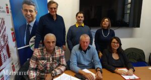 Il gruppo “Noi Moderati (Noi con l’Italia, Coraggio Italia, Udc, e Italia al Centro) - Maie (Movimento Associativo Italiani all'Estero) - Centro popolare” con Daniele Brogi, l'assessora Amante, Chiara Vazzano e Andrea Ulmi