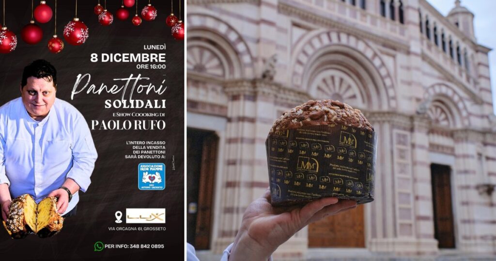 Show cooking di Paolo Rufo e vendita panettoni solidali l'8 dicembre al Lux