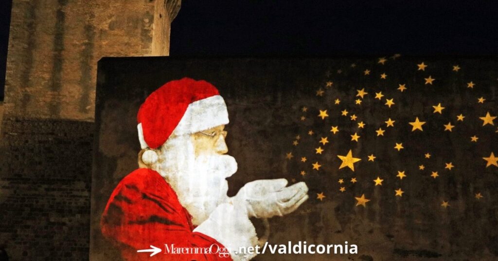 Il ledwall sul Rivellino, una delle novità del Natale a Piombino