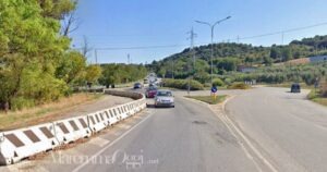 La rotonda fra Fiorentina e Gagno, nella strada di accesso a Piombino