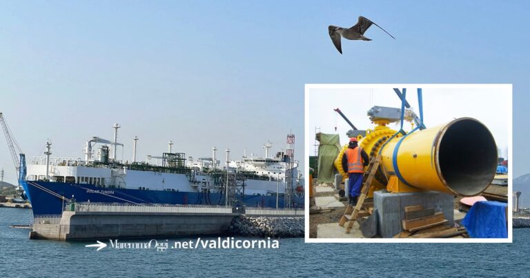 Il rigassificatore di Piombino e i lavori per la costruzione di un metanodotto