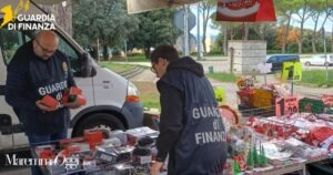 La Guardia di finanza durante i controlli che hanno portato ai sequestri