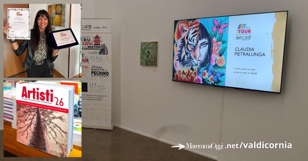 Claudia Pietralunga e le sue opere pubblicate nel volume "Artisti '26"
