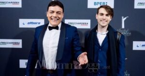 Igor Righetti (a sinistra) con il social media manager e attore Lorenzo Castelluccio