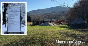 Travale, il cantiere nell'area della fiera