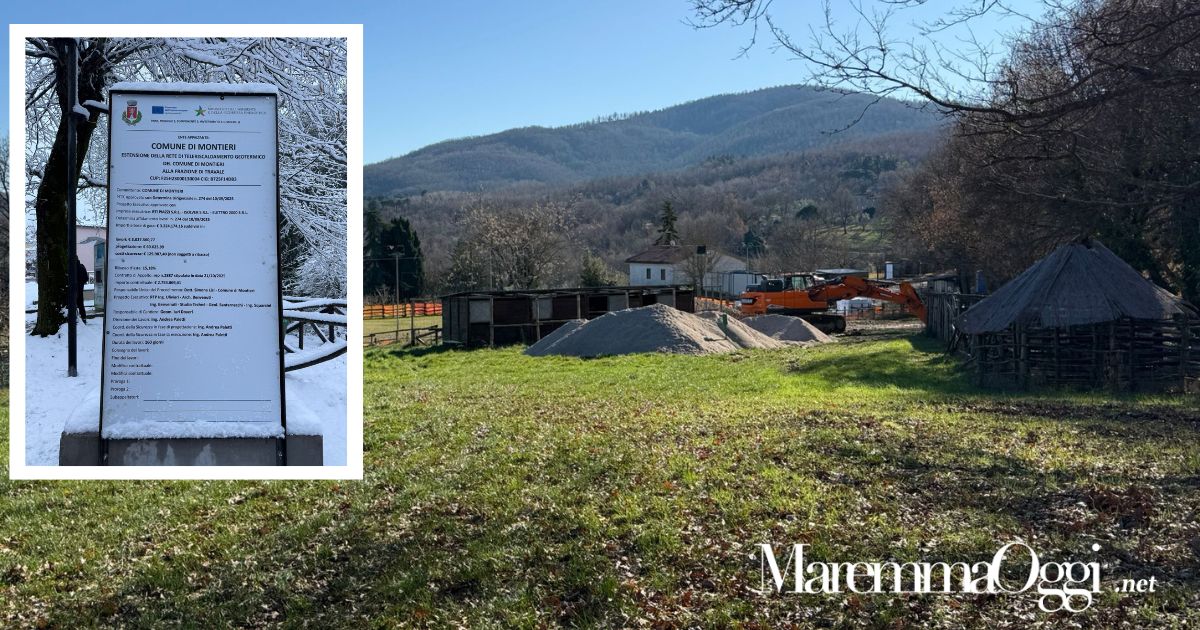 Travale, il cantiere nell'area della fiera