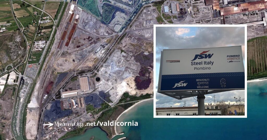 L'area delle bonifiche a Piombino e la Jsw