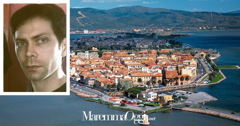 Emanuele Casalini e una veduta di Orbetello