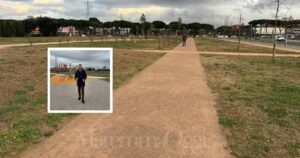 Il parco del Diversivo e l'assessore allo sport Fabrizio Rossi