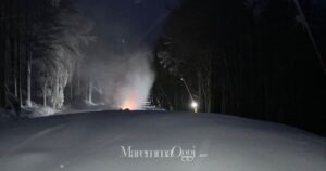 I cannoni sparaneve in azione sul monte Amiata