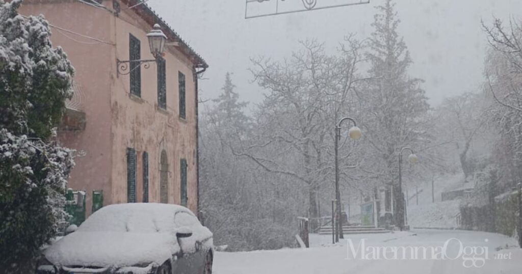 La nevicata a Travale