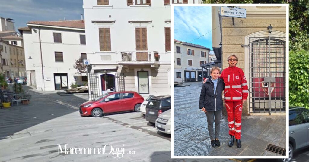 Luigina Pifferi insieme a Stefania Ricci, presidente della sezione provinciale di Grosseto della Croce rossa italiana