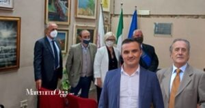 L'inaugurazione delle opere nel 2021, Roberto Aureli e Francesco Limatola