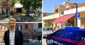 Alcuni dei locali colpiti dalla banda e il sindaco Francesco Ferrari