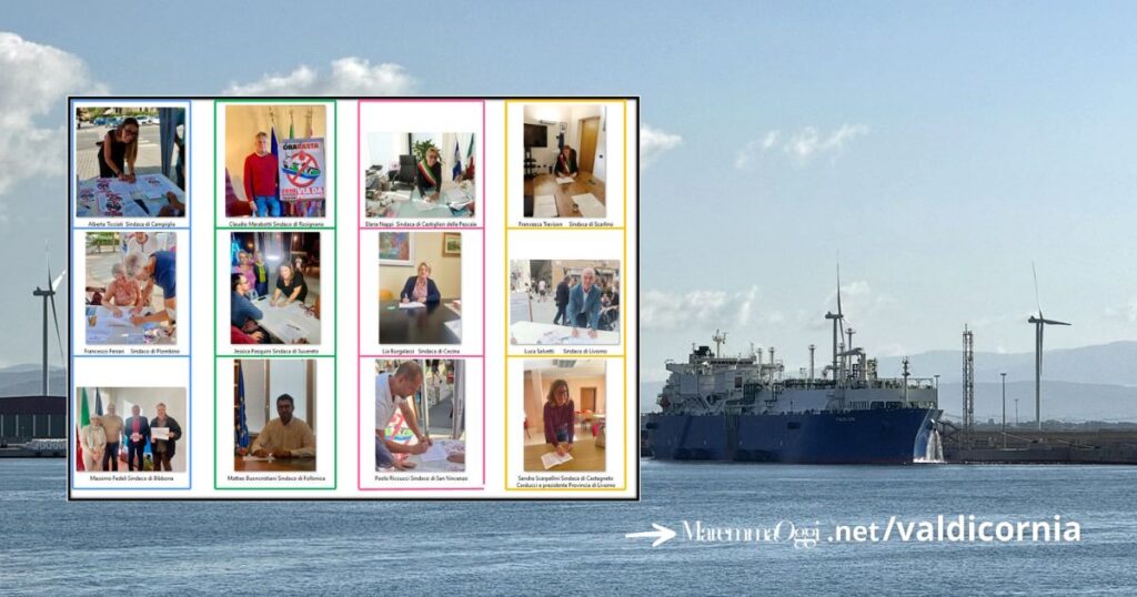 Il rigassificatore in porto a Piombino e i 12 sindaci firmatari