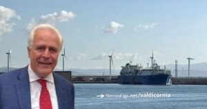 Il rigassificatore in porto a Piombino e il presidente Eugenio Giani