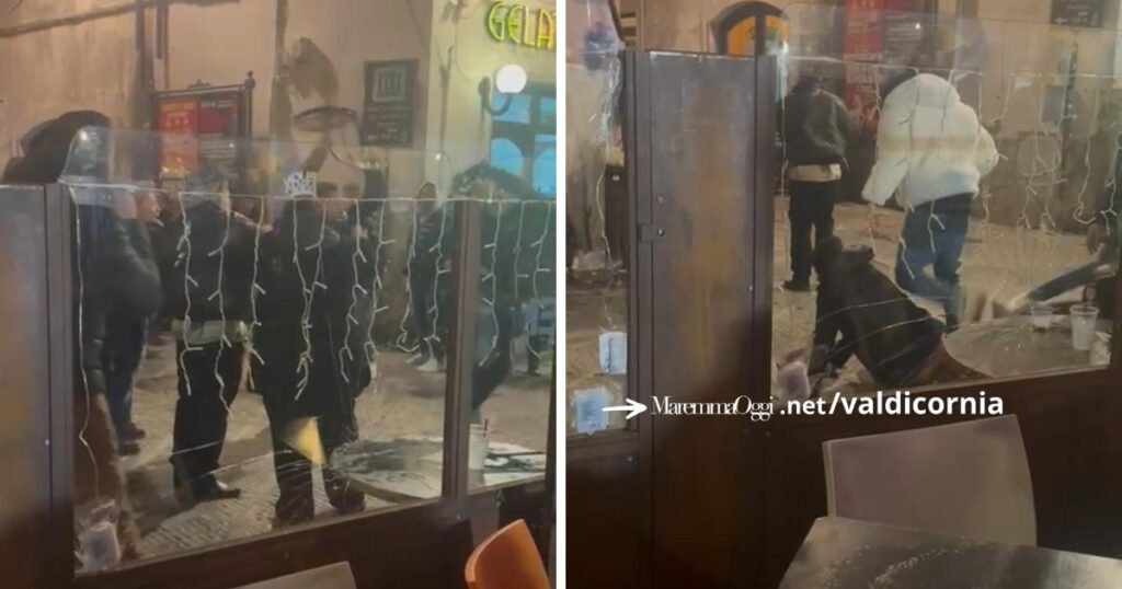 Rissa a seggiolate nel corso a Piombino