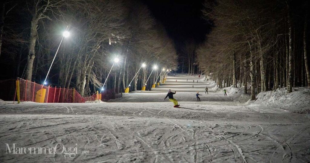 Torna lo sci in notturna sul Monte Amiata