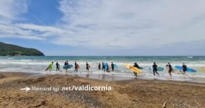 Surfisti a Baratti (foto d'archivio)