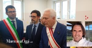 Nella foto il sindaco Matteo Buoncristiani a sinistra, il direttore Sanitario Torre e il presidente della Regioni Giani. Nella foto piccola Paolo Mazzocco