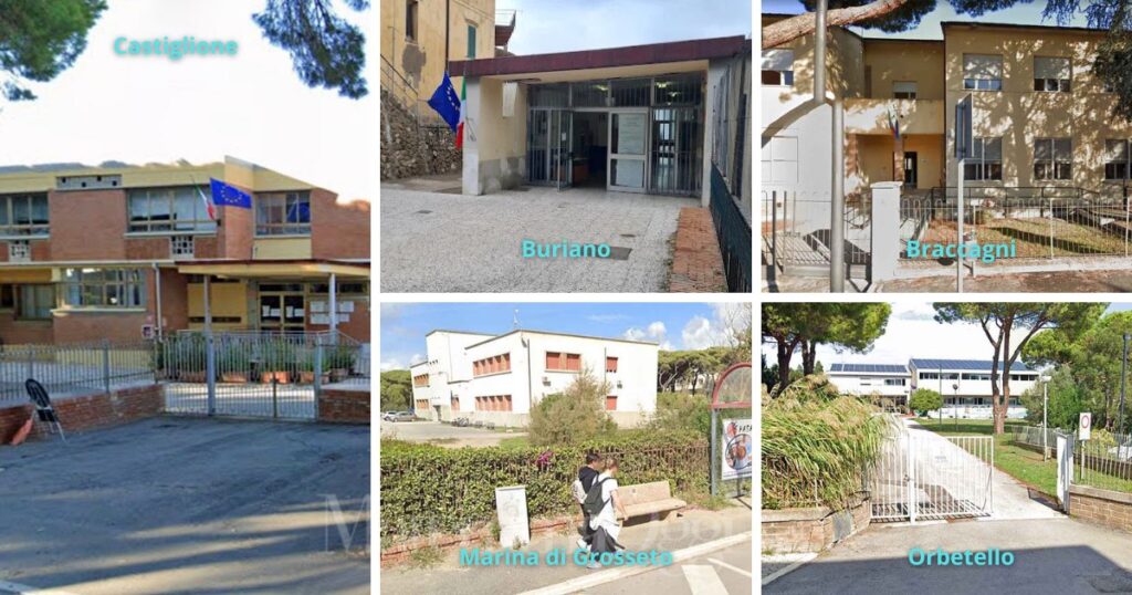 Alcune delle scuole che saranno accorpate da settembre dopo la riforma decisa dal Governo