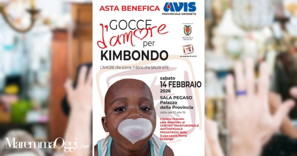 La locandina dell'asta benefica