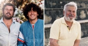 Una foto del 1984, Attilio Betti con Maradona. A destra una foto recente di Attilio