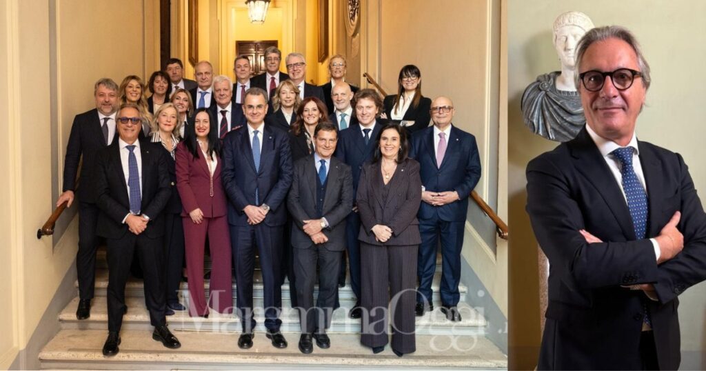 Elbano De Nuccio con la sua squadra per le elezioni al Consiglio nazionale dei commercialisti e il grossetano Gian Luca Ancarani