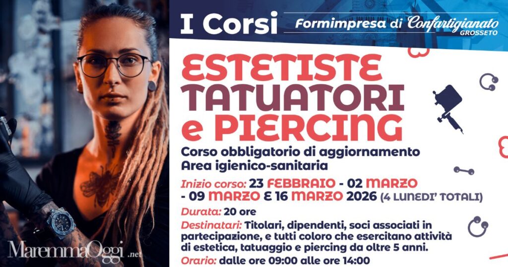 La locandina del corso di aggiornamento di Confartigianato