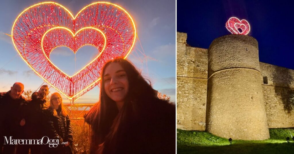 Il cuore sulle mura di Magliano in Toscana