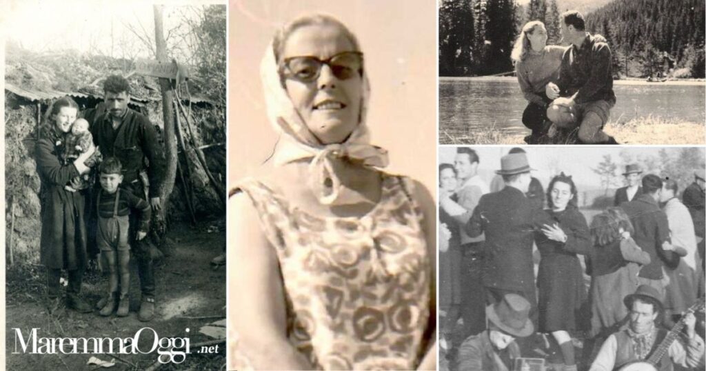 Da sinistra: Virginia Cerquetti con il marito e il figlio e Licena Rosi. In alto a destra: Caterina Sellari e il marito. In basso a destra: Mariella Gori