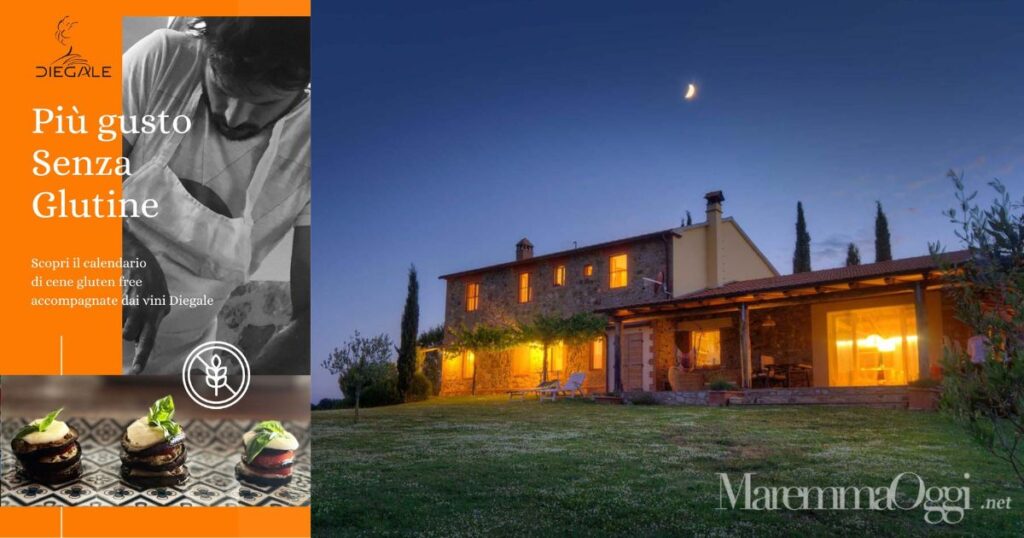 L'azienda Diegale e la locandina delle cene senza glutine