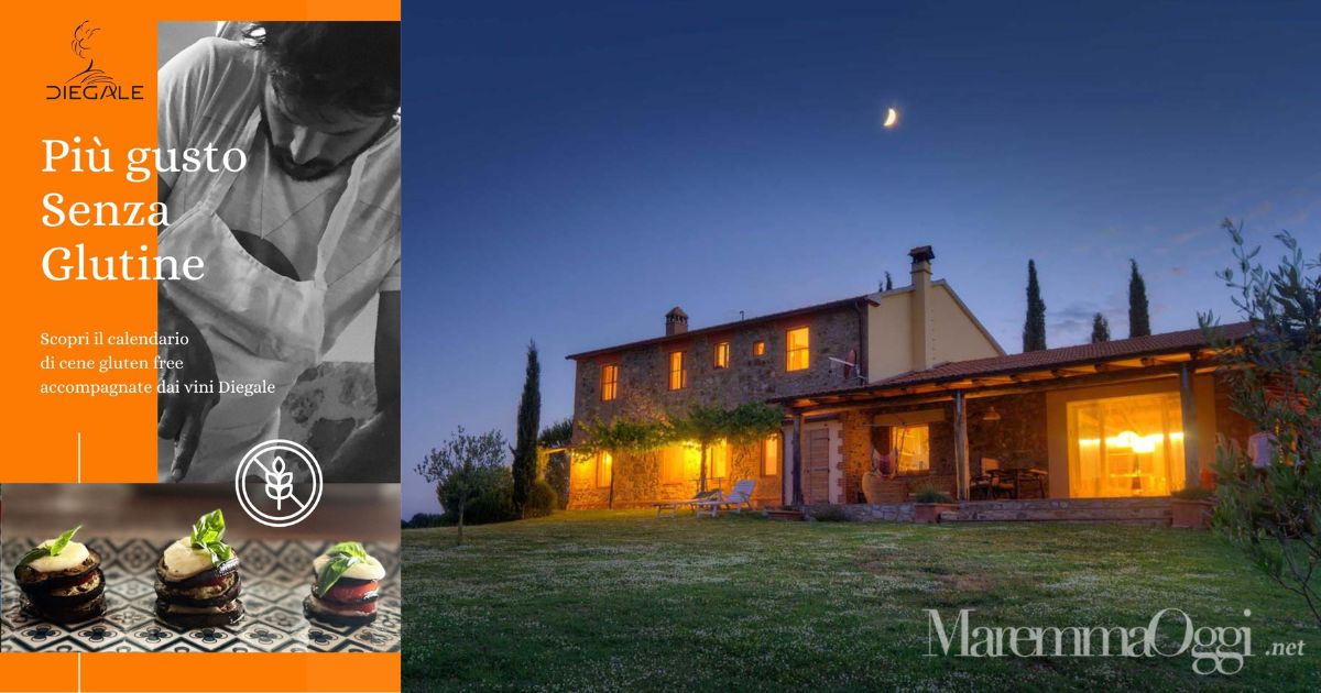 L'azienda Diegale e la locandina delle cene senza glutine