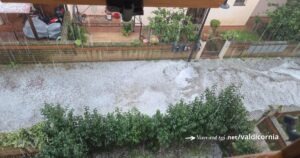 La violenta grandinata nella zona termale di Venturina Terme
