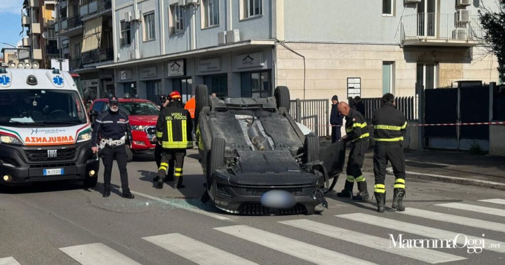 L'incidente in via Giulio Cesare