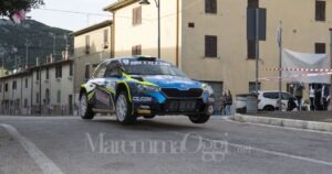Un passaggio spettacolare del Rally di Maremma a Ravi