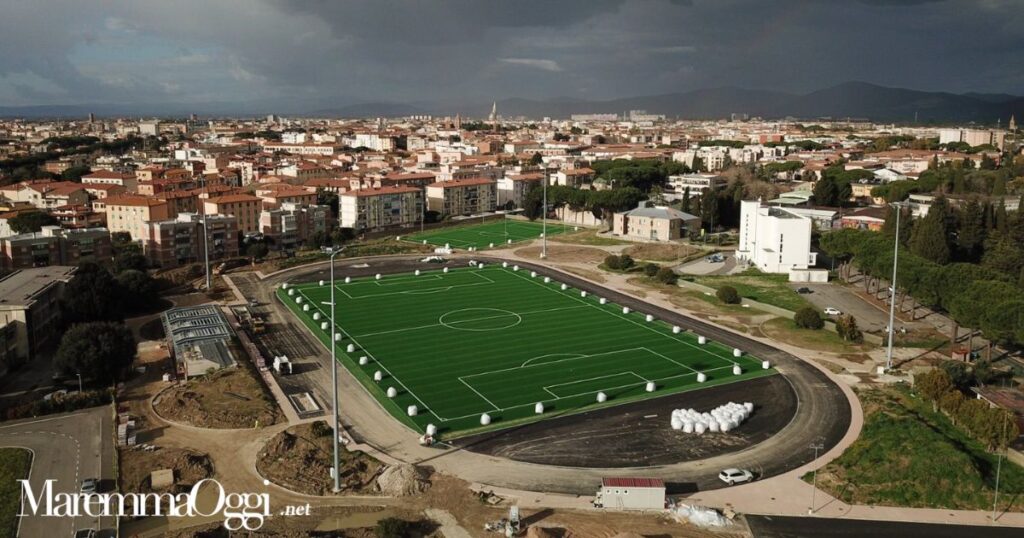 Il campo da calcio a 11 e quello da 7 realizzati alla cittadella dello studente