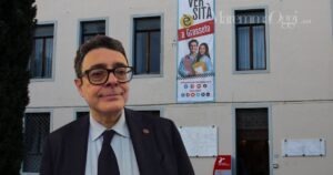 La sede dell'università in via Ginori a Grosseto e il rettore, Roberto La Pietra