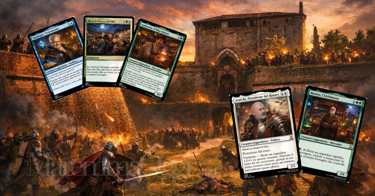 L'ambientazione de I vicoli di Grossetum e alcune delle carte di Magic dedicate alla città