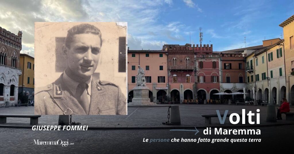 Giuseppe Fommei e una veduta di piazza Dante
