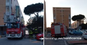 I vigili del fuoco in azione